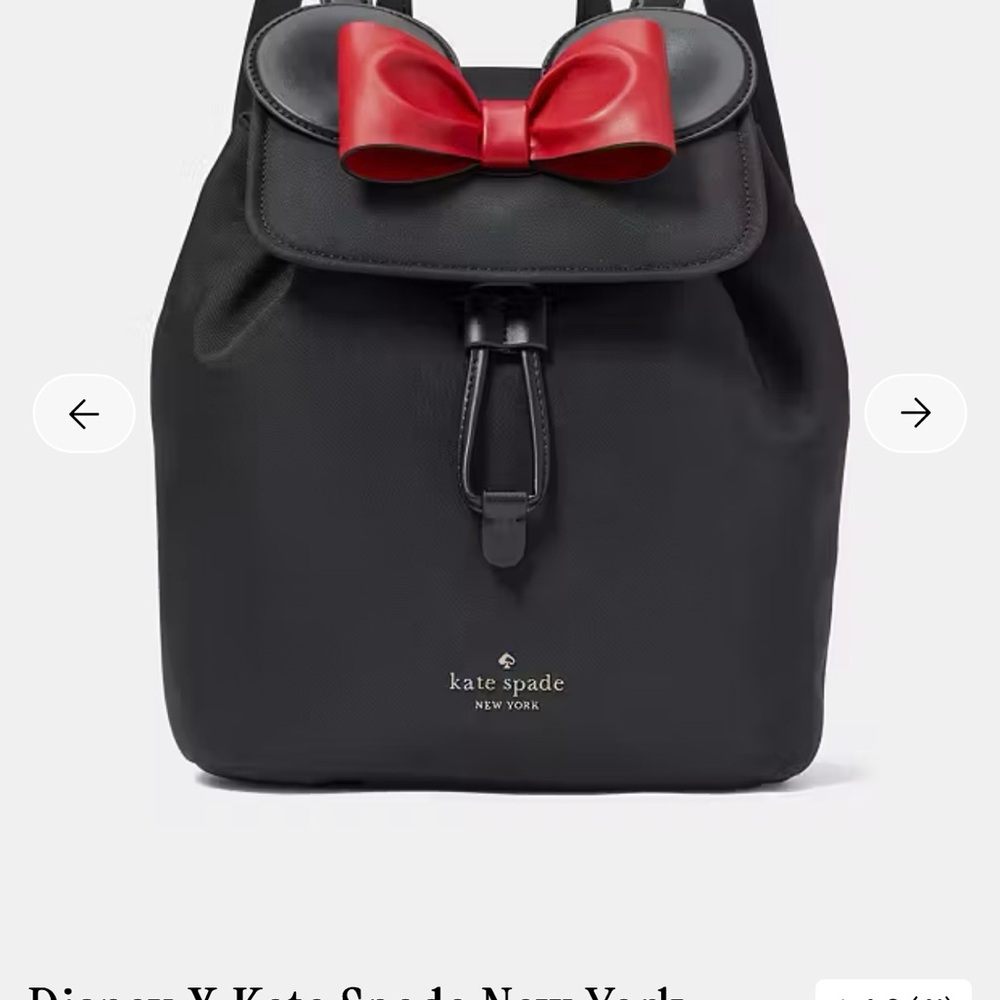 Kate Spade Black Minnie Mouse Backpack